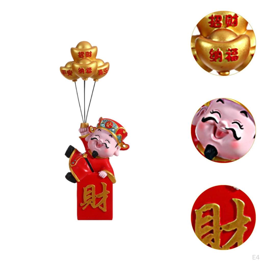 God of Fortune Statue Decorative Figurine Collectibles Desktop Ornament Sculpture for Table