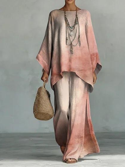 16 European and American women's clothing Y1 large size thin ethnic style dress set Bohemian casual large size jumpsuit