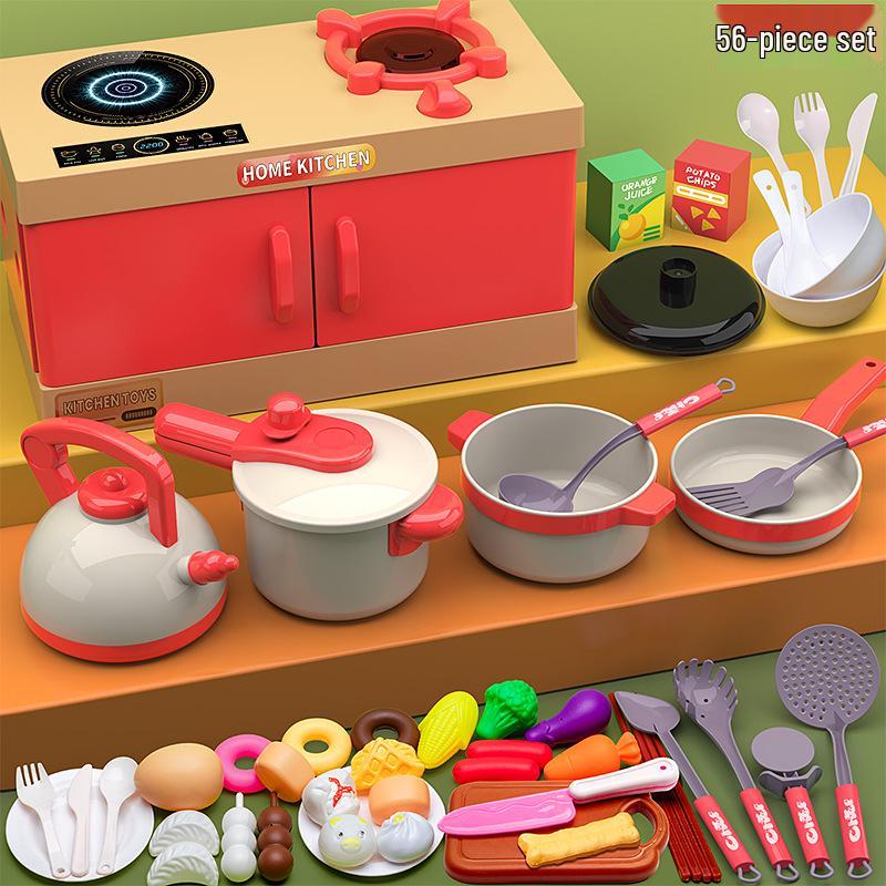Children's Pretend Play Kitchen Set - Cooking Toys for Boys & Girls Ages 3 to 6