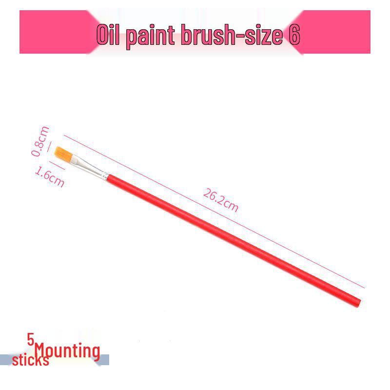 Small Flat Head Nylon Hair Paintbrush for Touch-Ups: Industrial & Art Use.