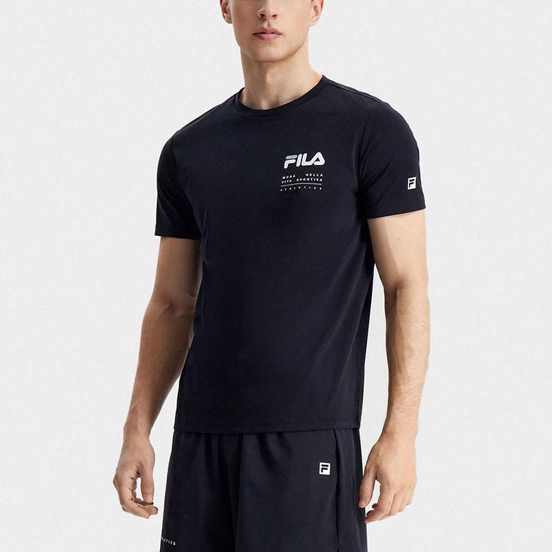 New FILA Athletics T Shirt Men's Pitch Black A11M321108CBK
