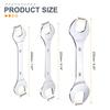Uxcell Double Thin Wrench 22x24 24x27 Metric Small Flat Head Mirror Polished Open End Spanner for Auto Repair and Furniture Assembly 3-Piece Open-End