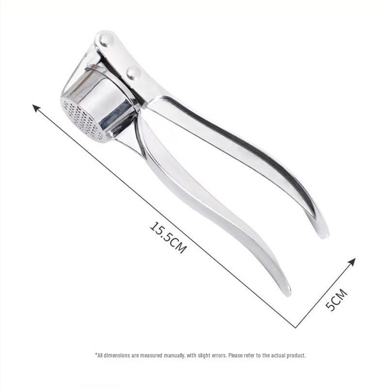 Extra Large Zinc Alloy Garlic Press & Masher – Multifunctional Stainless Steel Manual Garlic Tool
