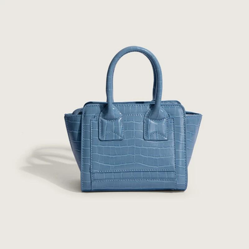 Fashion Crocodile Pattern Women's Small Handbag Brand Designer Ladies Square Shoulder Bag Luxury PU Leather Crossbody Bag Female