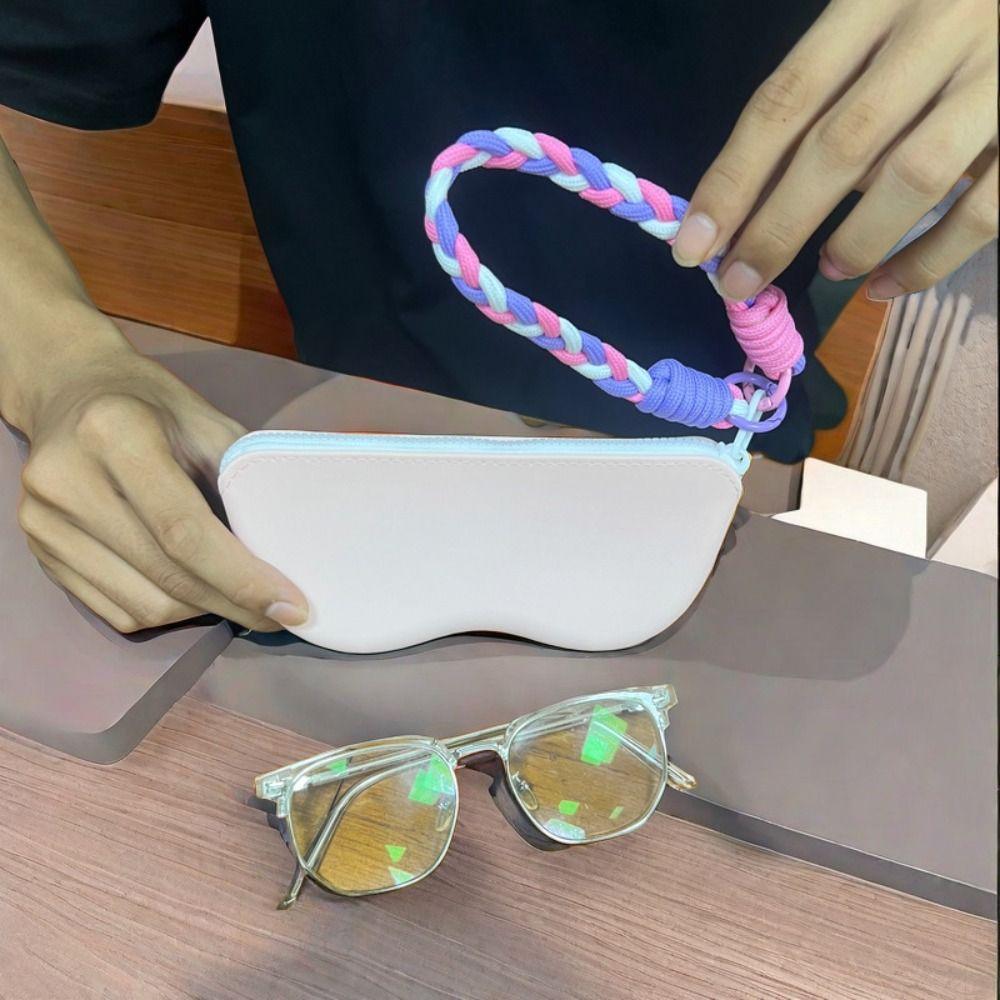 Dustproof Silicone Glasses Bag Candy Color Portable Eyeglass Bag  Outdoor