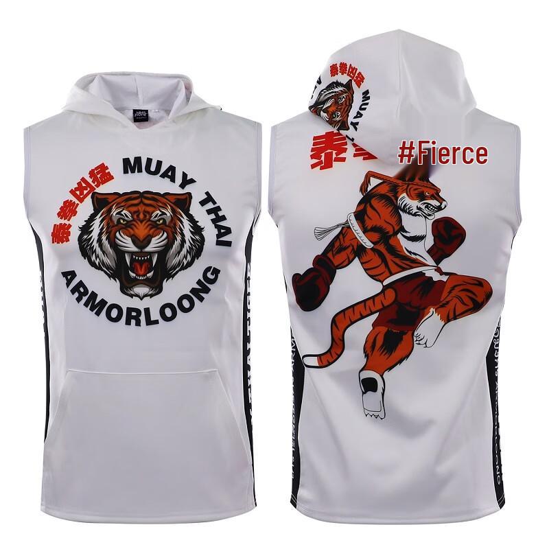 Miękka bluza bez rękawów z kapturem Soft Monkey Unisex MMA & Muay Thai: Szybkoschnąca kurtka treningowa Tiger Sport