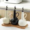 Nordic Ceramic Oil Bottle Kitchen Oil Spray Bottle High Temperature Resistance Soy Sauce Vinegar Bottles Kitchens Accessories