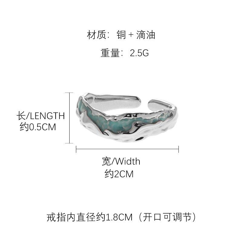 Natural stone ring ins wind summer ring sweet cool small fresh index finger ring wholesale zircon