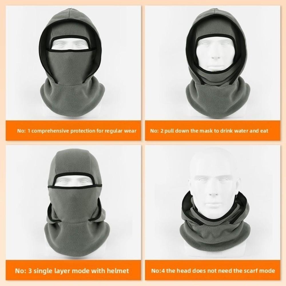 Double Layer Balaclava Cycling Cap Neck Protection Ski Windproof Cap Ear Protection Hat  Women Men