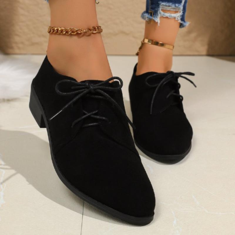 Mid Heel Square Heel Loafers Leopard Lace-up 2025 Hot Sale Ladies Shoes Spring/autumn Shallow Fashion Casual Women's Shoes