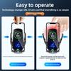 Car Wireless Charging Mobile Phone Holder Induction Opening and Closing Car Navigation Car Holder Wireless Charging 15W