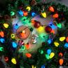JOYFY 6 Packs Christmas LED Light Up Bulb Necklaces 9 Bulbs LED Necklace Holiday Xmas Costume Accessories for Christmas Party