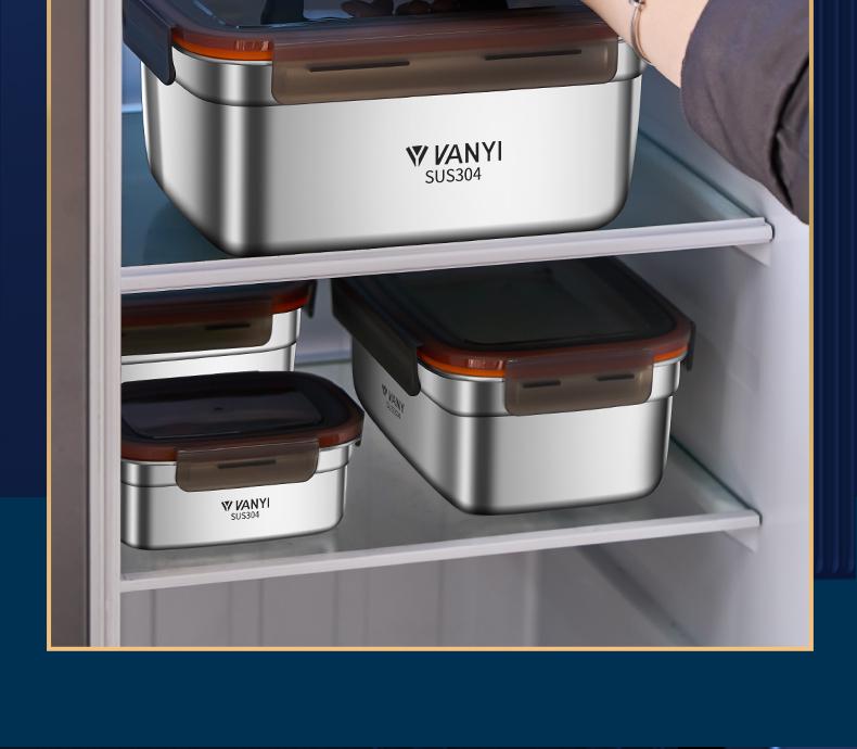 316 Stainless Steel Food Grade Microwave Bento Box for Office Lunch and Fresh Fruit Storage