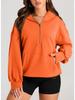 2026 Women's Autumn/Winter European & American Solid Color Long Sleeve Hooded Zip-Up Sweatshirt with Pockets