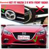 Car Front Middle Grille Mesh Strip Protector Decoration Cover Trim For Mazda 3 2014 - 2016 ABS Chrome / Red Accessories Exterior