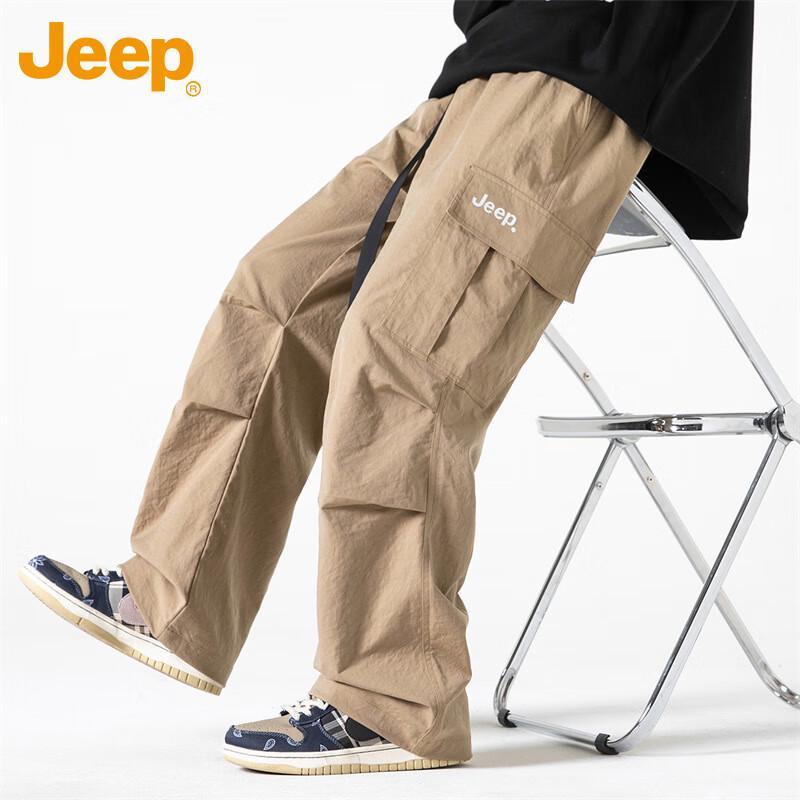 

JEEP Men s Loose Straight Fit Cargo Pants 3XL