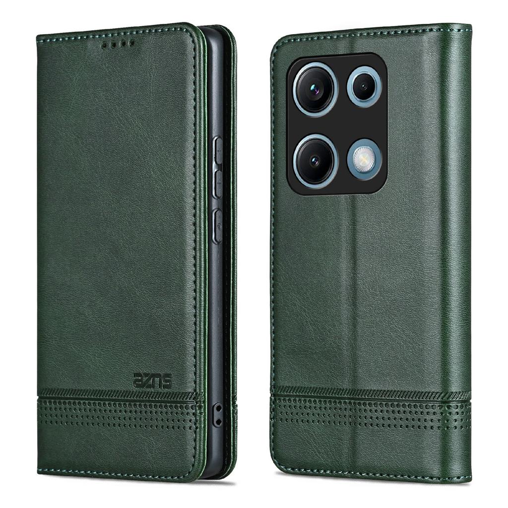 AZNS For Xiaomi Redmi Note 14S 4G Case Cowhide Texture PU Leather Wallet Phone Cover