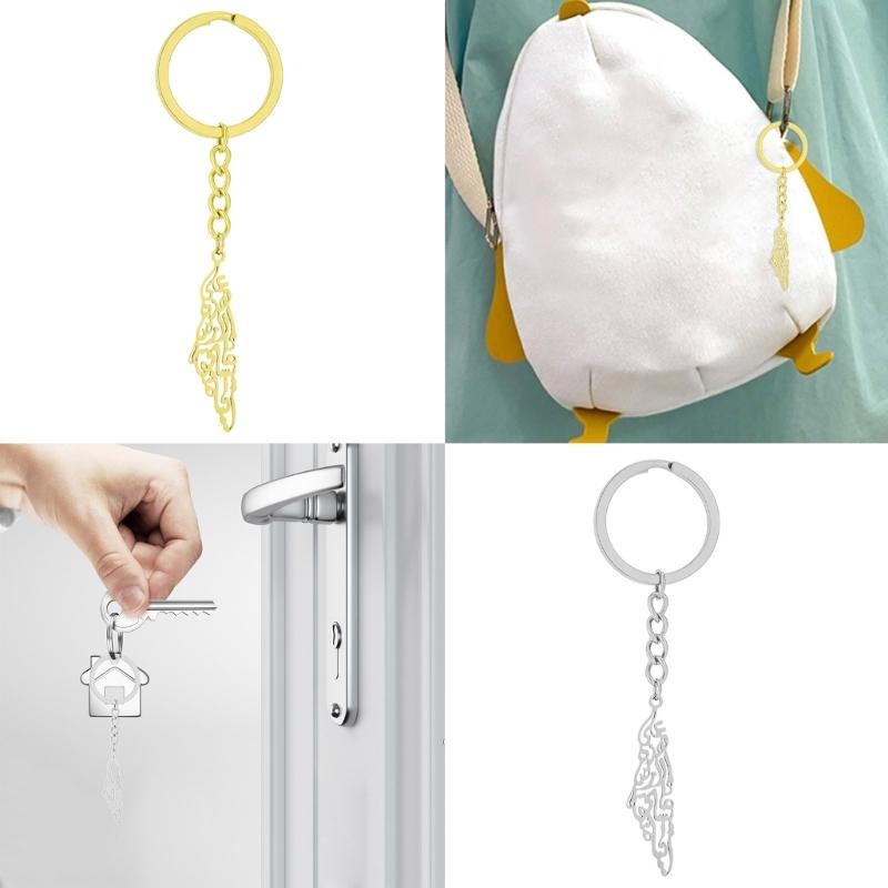 Portable Key Rings ISR PLE Flag Keychain Map Pendant Keyring for Backpack Purse