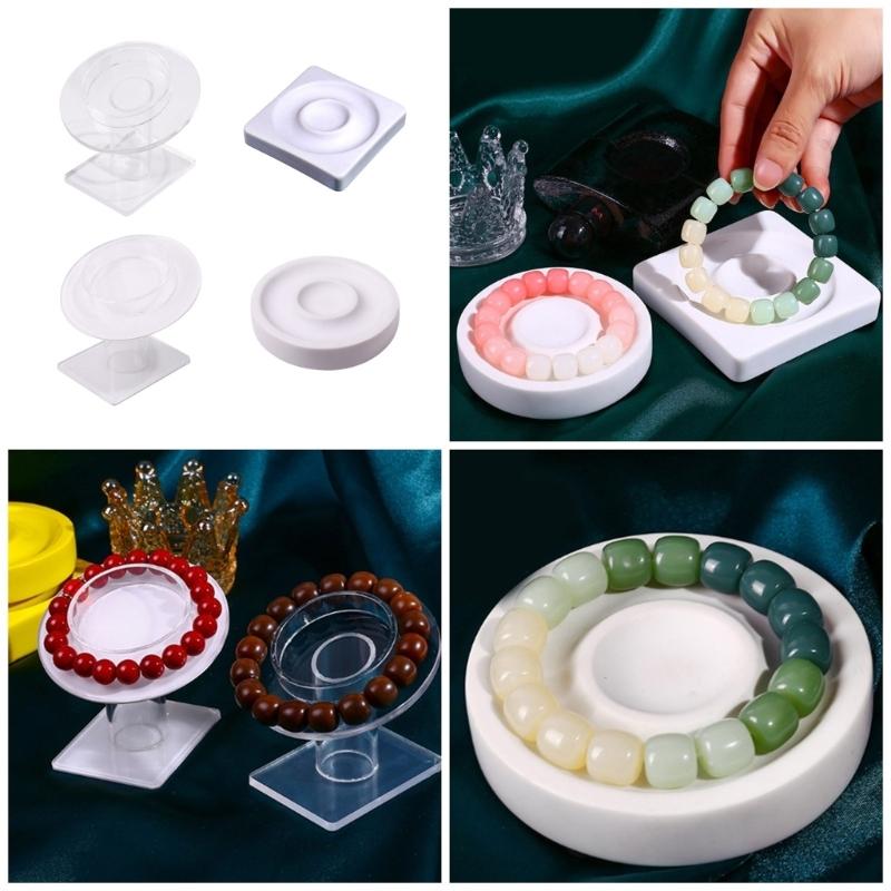 Bangle Holder Jewelry Storage Rack Acrylic/Resin Display Stand for Bracelets and Accessories Wristband Photo Props