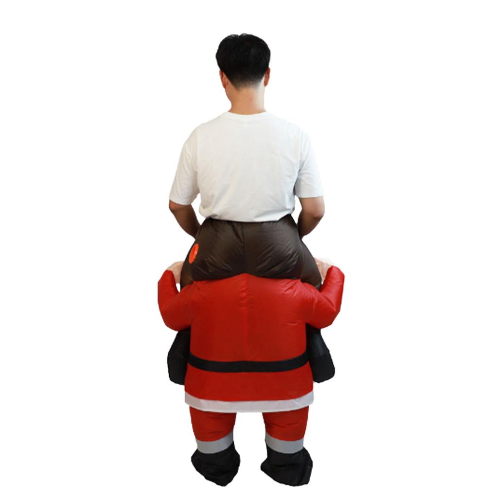 Santa Costume Funny Father Christmas Riding Inflatable Show Party Cosplay Role Playing Props Adult(150 190cm)