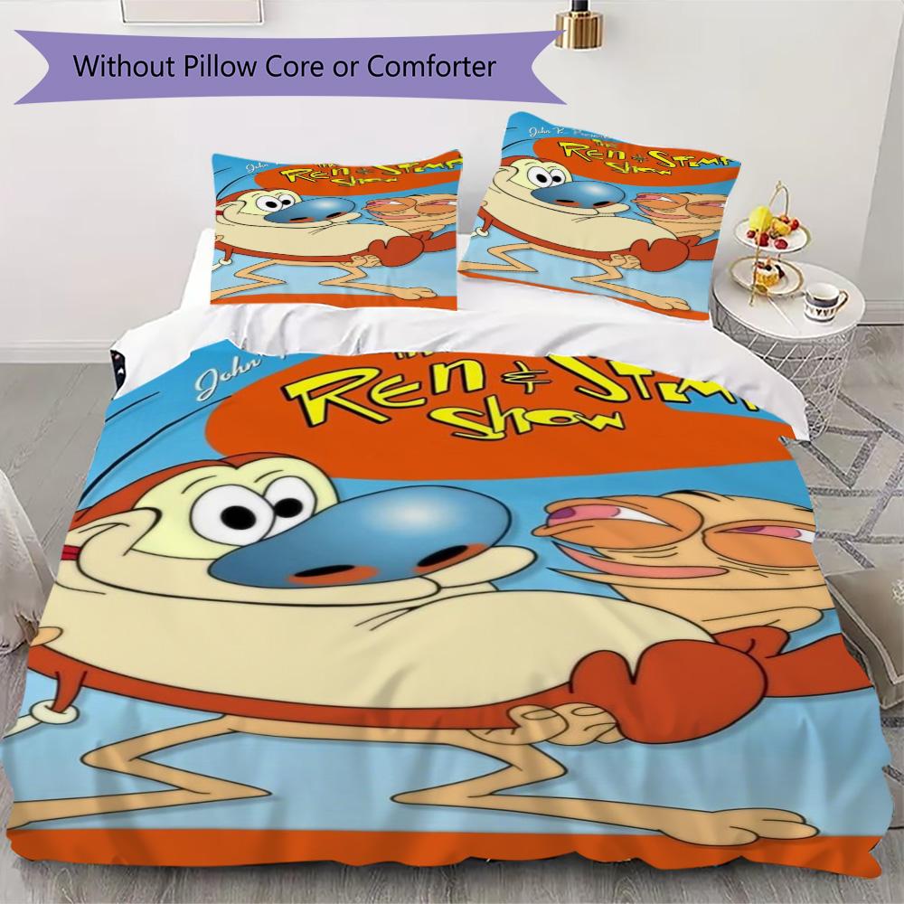 Comic-style print Pattern Bedding,Quilt Set Quilt Cover Pillowcase Home Birthday Gift (1*duvet cover+2*pillowcase,without core)ZSJT0917403