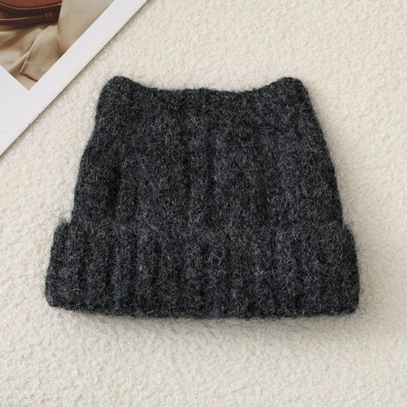 Personality cute cat ear solid color pullover knitted wool cold hat thickened warm autumn and winter hat schoolgirl