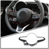 For Alfa Romeo Giulia /Stelvio + Steering Wheel Panel Cover ABS Carbon Fiber