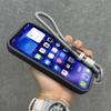 Candy Color Soft Silicone Rubber Case for iPhone 16 15 14 Plus 13 12 11 Pro Max Matte Shockproof Camera Protection Strap Cover