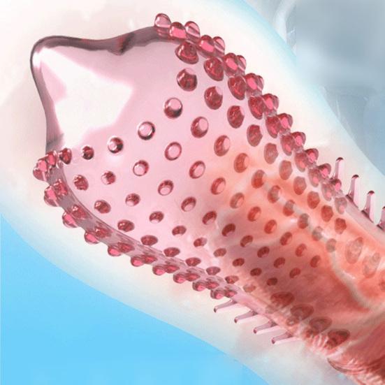 Penis Ring Granular Barbed Sexual Stimulation Translucent Delay Ejaculation Lock Ring for Male