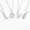 925 Silver Gold Small 26 Letters A- Z Zircon CZ Pendant Monogram Necklace Me Initial Alphabet M A Jewelry