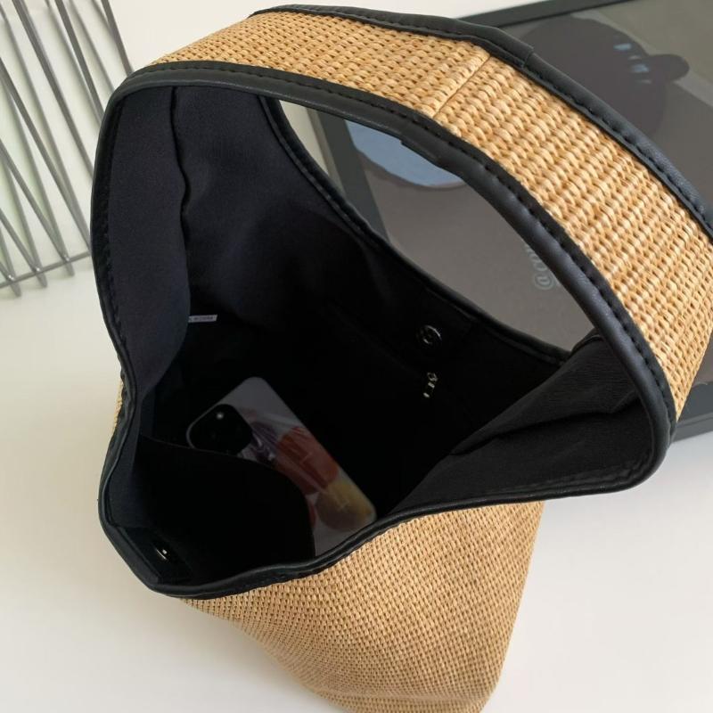 Retro Straw Shoulder Bag Stylish Simple Beach Travel Vacation Tote Bag Women Casual Versatile Handbag Summer New Underarm Bag