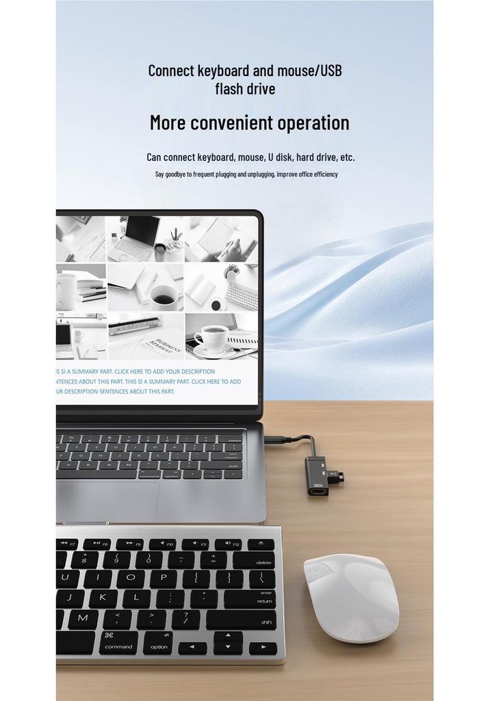Type-C to HDMI Hub Expander for 4K Screen Casting - Multifunctional Dock for Mobile Phones and Computers