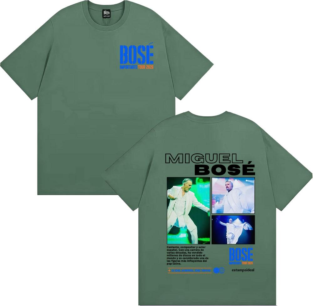 Miguel Bose Wichtige Tour 2026 Grafik T-Shirt Unisex DAMEN Vintage Hip Hop Sommer T-Shirts Streetwear Komfort Oversized T-Shirts