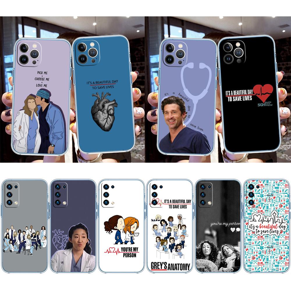 Grey's Anatomy Transparent Phone Case for Motorola Moto G7 G8 G9 G84 G85 G73 G24 G15 Z2 Play Power Plus