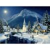 5D DIY Diamond Painting Beautiful Snow Winter Landscape Diamond Embroidery Full  Round Drill Rhinestone Mosaic Art Picture