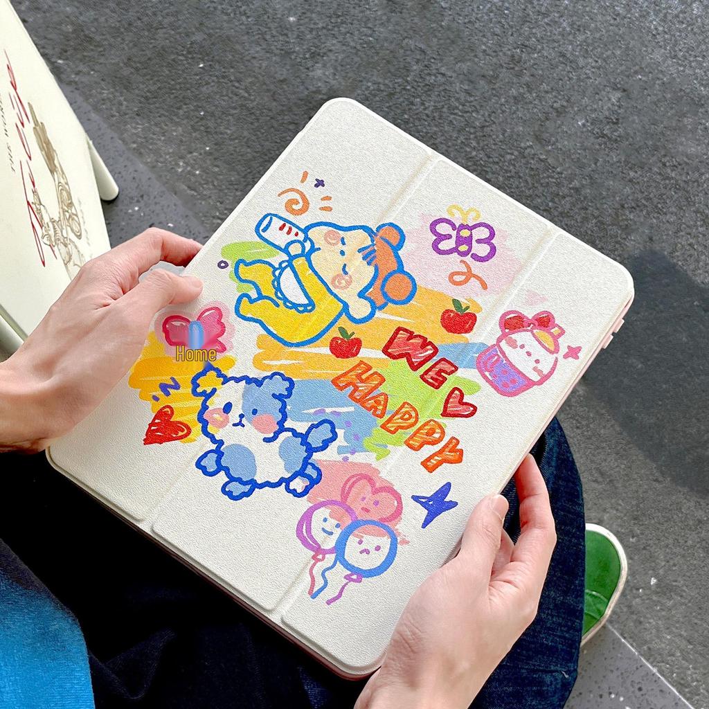 Magnetic Cartoon Acrylic iPad Case - Fits iPad Air 5 & iPad Mini 6 for Secure Tablet Protection