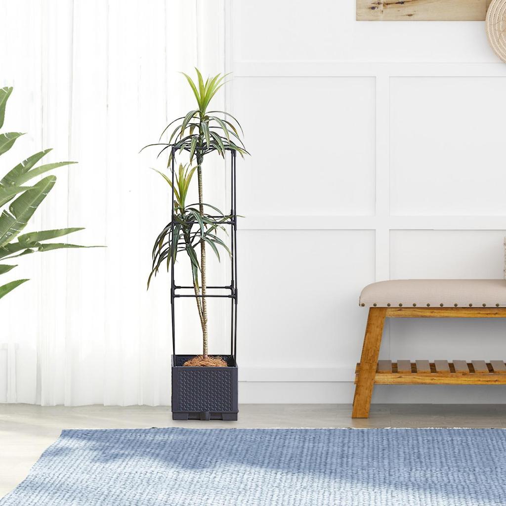 Pflanzkasten mit Rankgitter Blumentopf Praktischer Blumentopf Tomatenkäfig Hochbeet zum Klettern