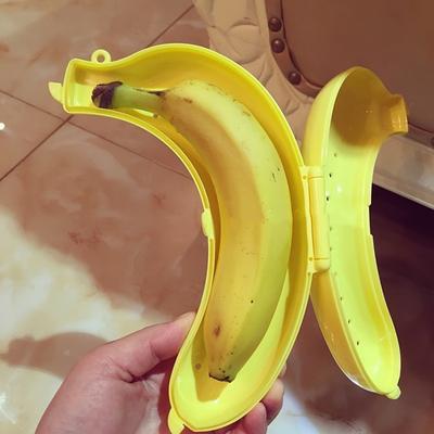 2 st Hållbar Plastbananförvaringsbox - Bärbart Återanvändbart Fruktförvaringsfodral med Klämlock för Resor & Utomhusbruk