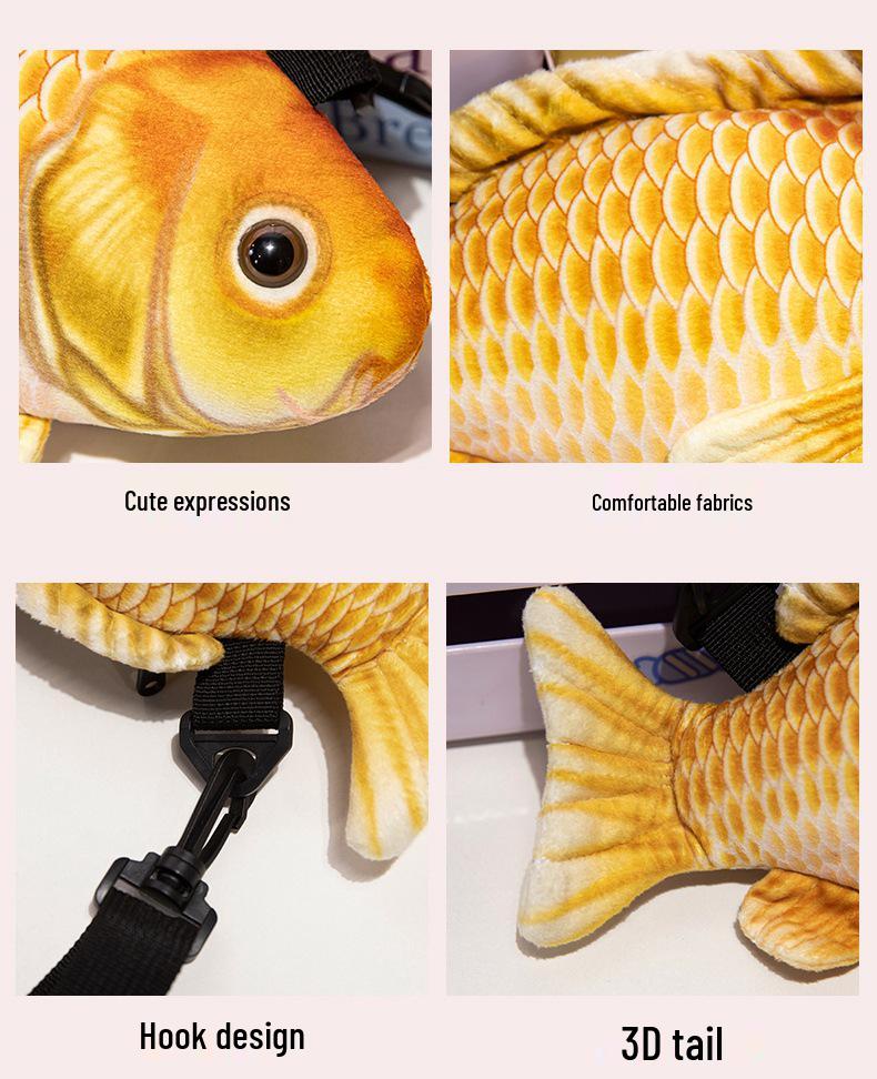 Plecak z Lalką Rybką Koi dla Dziewczynek - Uroczy Szkolny Plecak i Torba Księżniczki