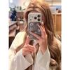 Ins Korean Plaid Love Bow Is Suitable for Apple 17/16promax Mobile Phone Case iPhone15/14.