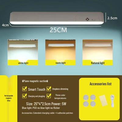 OJW 25cm Magnetische LED-Schreibtischlampe mit Fernbedienung & Ständer