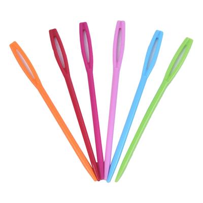 100 Piezas Agujas de Plástico para Zurcir, Enhebrar, Tejer, Coser para Manualidades Infantiles 7Cm