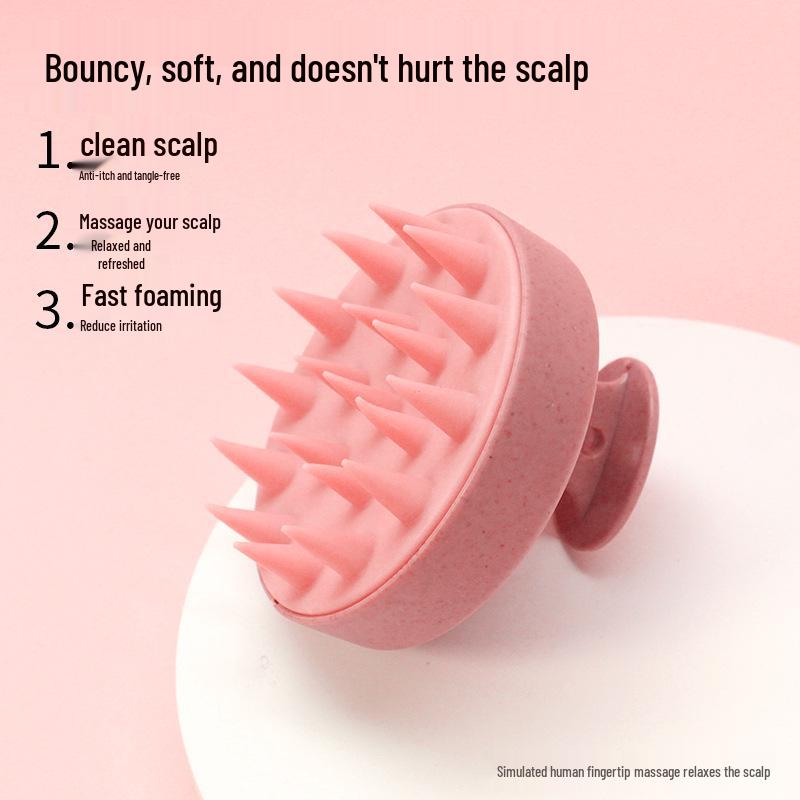 Weizenstroh Kopfhautfreundliche Massagebürste und Shampoo-Kamm