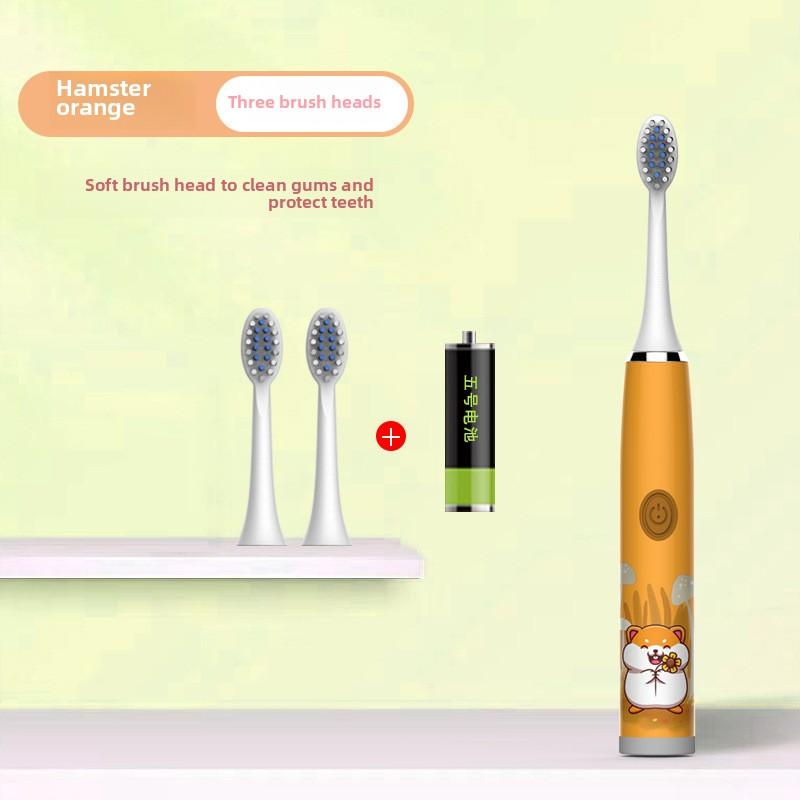 Children's Electric Toothbrush Cartoon Soft Hair IP7 Waterproof Sonic Automatic Ten Thousand Hair Brush U-shaped Toothbrush