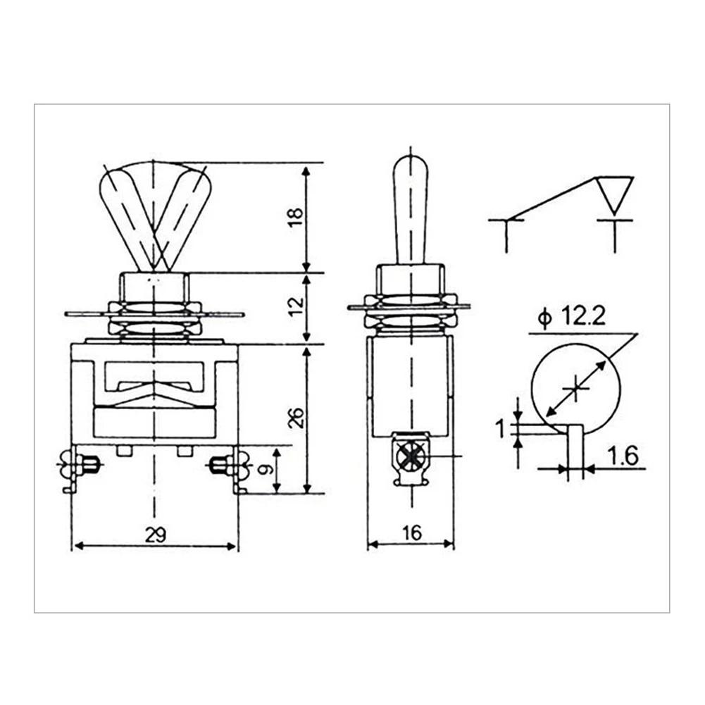 DC12V-24V SPST ON/OFF Terminal Toggle Switches 2 Pin 2 Position Car Rocker Toggle Switch with Waterproof Boot For Boat