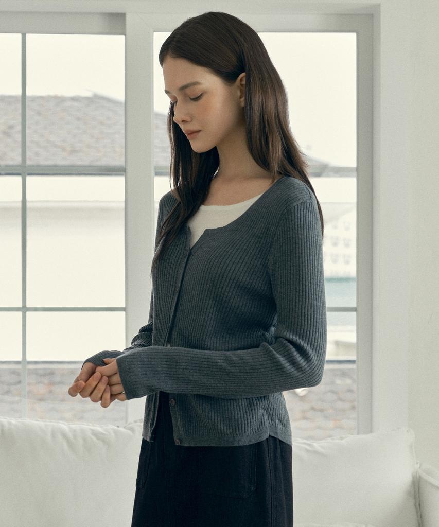 MIND BRIDGE WOMEN [W] Layered Button Regular Fit Knit - 3 Colors