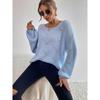 Autumn Winter O-neck Solid Sweater Women Pullover Casual Loose Sweater Fashion Top Women Clothes Jumpers  29420