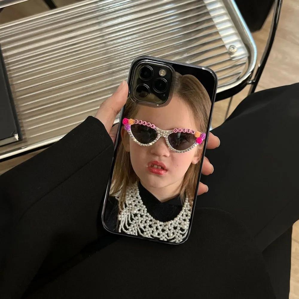 Cool Sunglasses Little Girl Personalized Phone Case for iPhone 17 AIR 16 15 14 13 12 11 PRO MAX MINI XSMAX XR 7 8 PLUS Y2K Cover