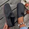 Flat Shoes New Ethnic Style Retro Buckle Light Mouth Single Shoes Black New Chinese Low Heel