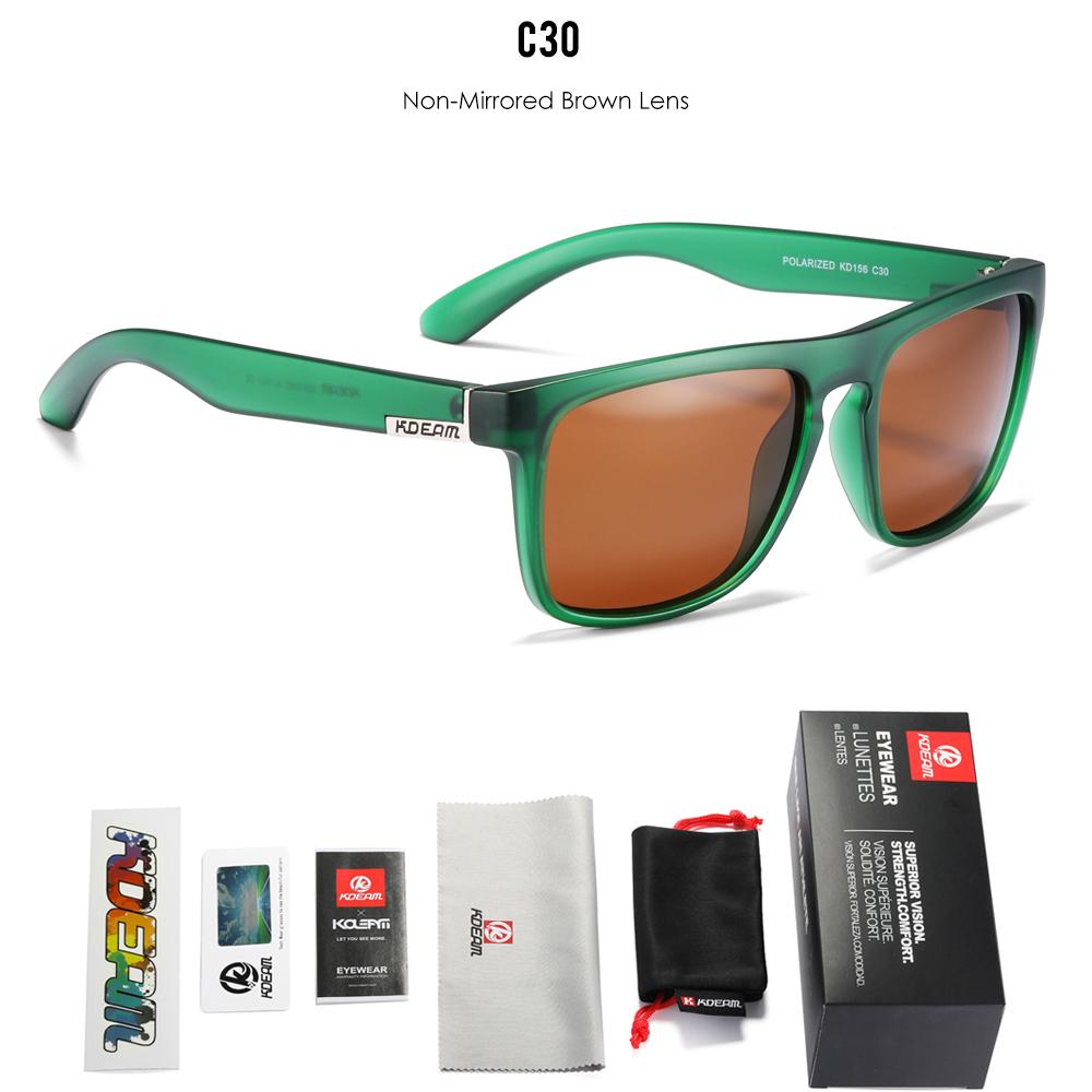 KDEAM Legend Square Sunglasses Polarized Lens For Men Women Outdoor Sports Fishing Mountaineering Sun Glasses With Brand Box 4